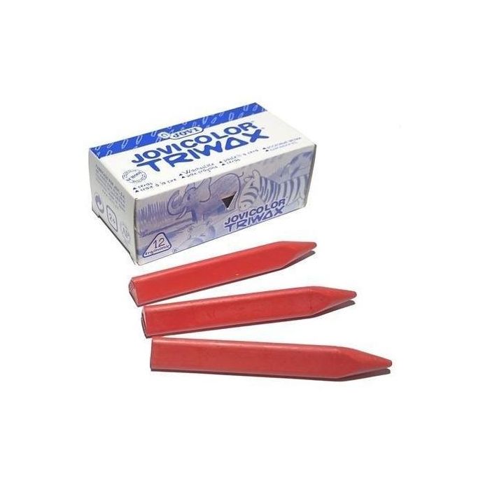 Jovi Ceras Jovicolor Triwax 82 mm Unicolor Rojo Caja 12 Ud Jovi Ceras Jovicolor Triwax 82 mm Unicolor Rojo Caja 12 Ud