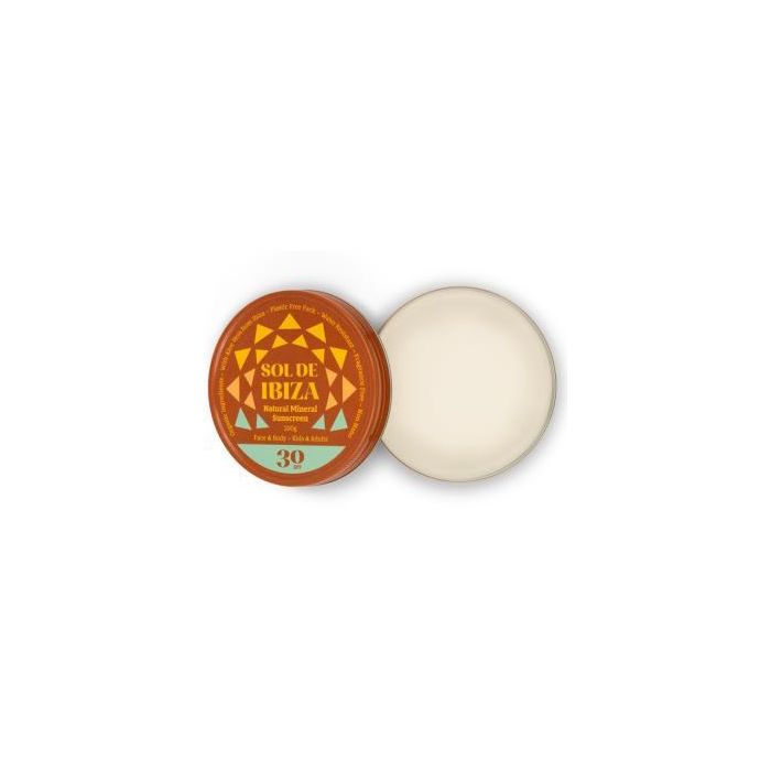 Sol De Ibiza Crema Solar Corporal y Facial SPF30 Ecológica y Bio 100g