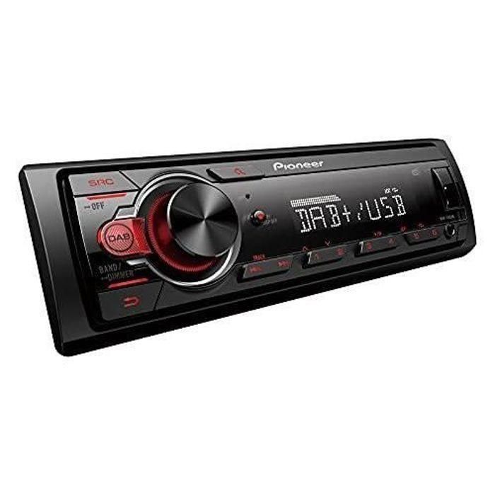 Pioneer MVH-130DAB Autorradio 1 DIN con Radio Digital DAB+, USB, Entrada Auxiliar y Compatibilidad Android, Negro/Rojo 1