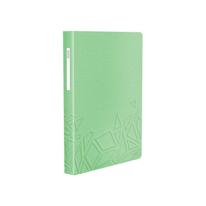 Leitz Carpeta de fundas rígida Din A4, Urban Chic, 80 fundas de polipropileno, verde para presentaciones y documentos