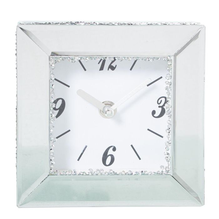 Reloj de Mesa Alexandra House Living Gris Cristal 14 x 14 x 5 cm 1