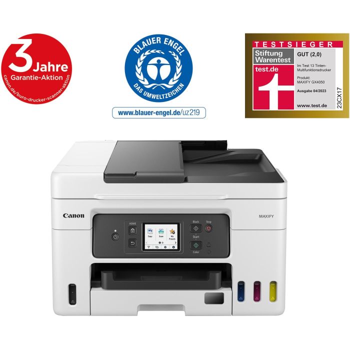 Canon MAXIFY GX4050 Impresora Multifunción 4 en 1 Inyección de Tinta A4 Dúplex ADF LAN WLAN