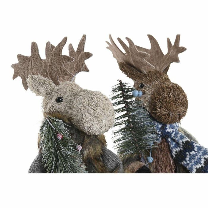Figura Navidad Alpina DKD Home Decor Natural Beige 16 x 35 x 15 cm (2 Unidades) 1 Figura Navidad Alpina DKD Home Decor Natural Beige 16 x 35 x 15 cm (2 Unidades) 1