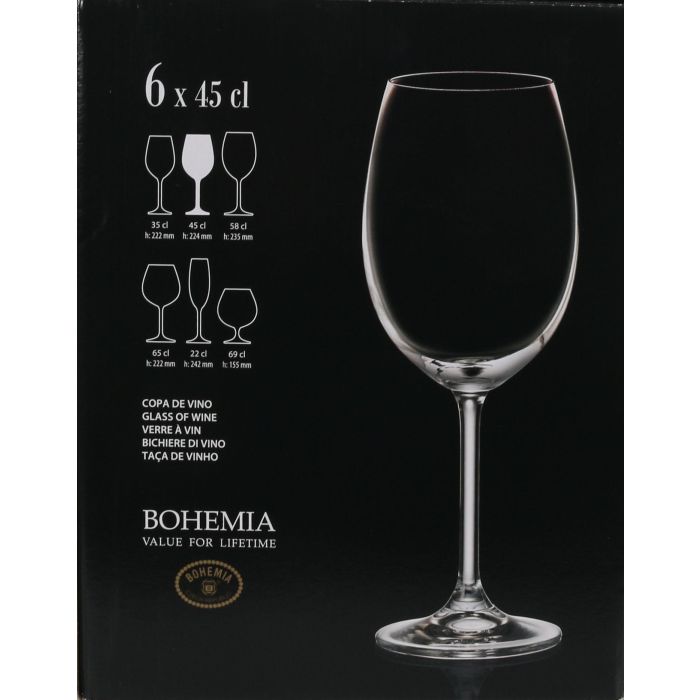 Bohemia Set 6 Copas de Vino Clara 450cc (4 Cajas) 3