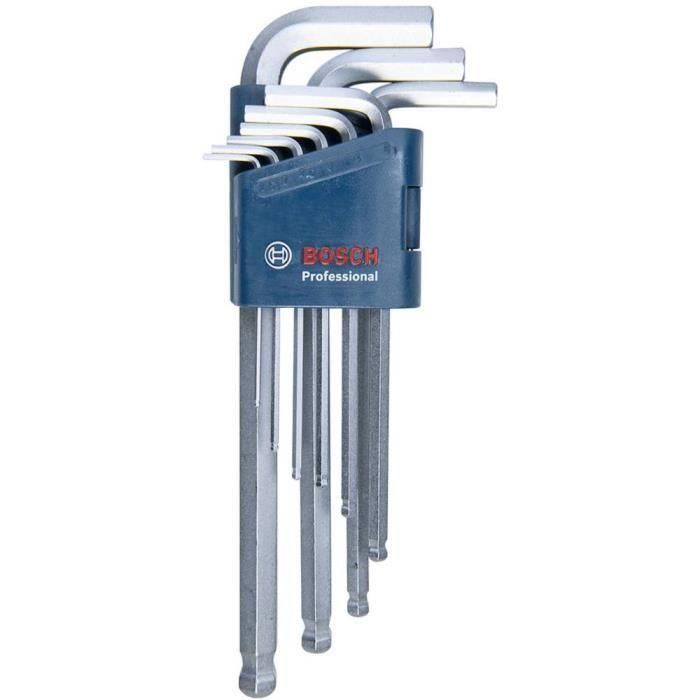 Juego de 9 llaves macho para tornillos con hexágono interior Juego de 9 llaves macho para tornillos con hexágono interior