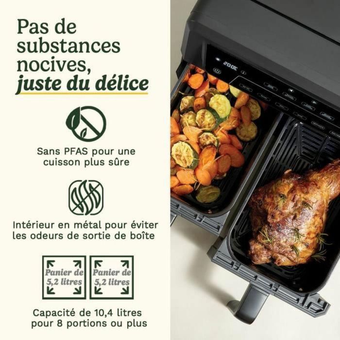 Cuisinart Freidora de Aire AFD10XBLE, Doble Tanque, Negra, Capacidad 10,4 L, 2400 W 5 Cuisinart Freidora de Aire AFD10XBLE, Doble Tanque, Negra, Capacidad 10,4 L, 2400 W 5