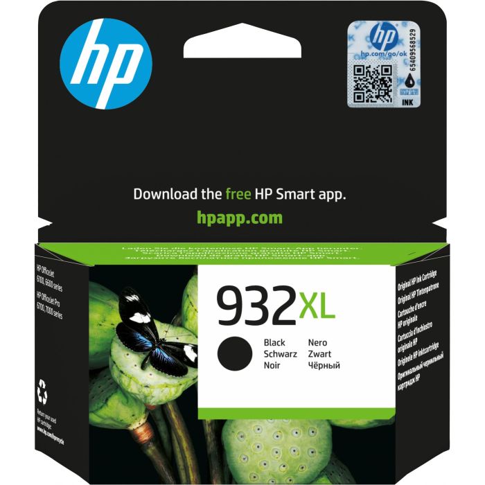 HP CN053AE Cartucho de tinta negro original de alto rendimiento 932XL para Impresoras OfficeJet 6100, 6600, 6700, 7100, 7510, 7610