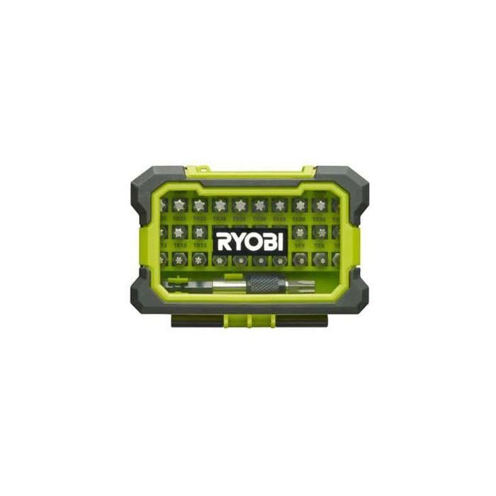 Ryobi Set de 32 Tornillos Torx Reforzados con Caja Organizadora, Tamaños T7 a T40, para Portabrocas de Fijación Rápida de ¼"
