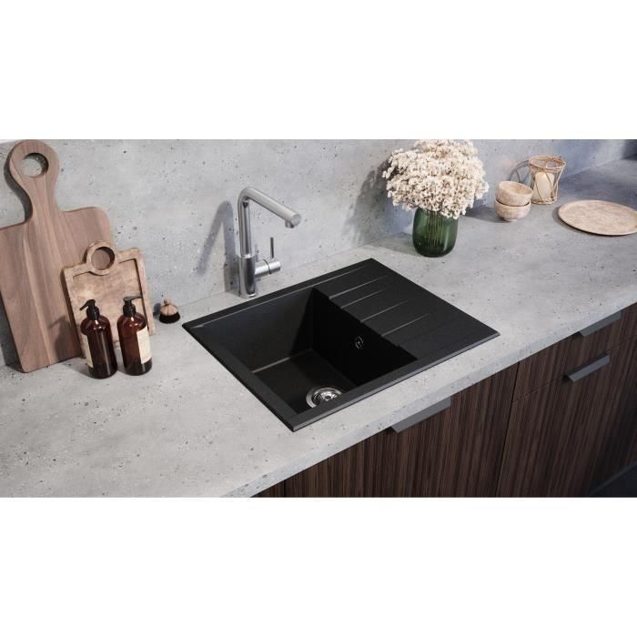 Stradour STR3660428009145 Fregadero Cocina Encastrable Resina SMC Negro Brillante Cubo 1C XS 62 x 50 cm 1 Stradour STR3660428009145 Fregadero Cocina Encastrable Resina SMC Negro Brillante Cubo 1C XS 62 x 50 cm 1