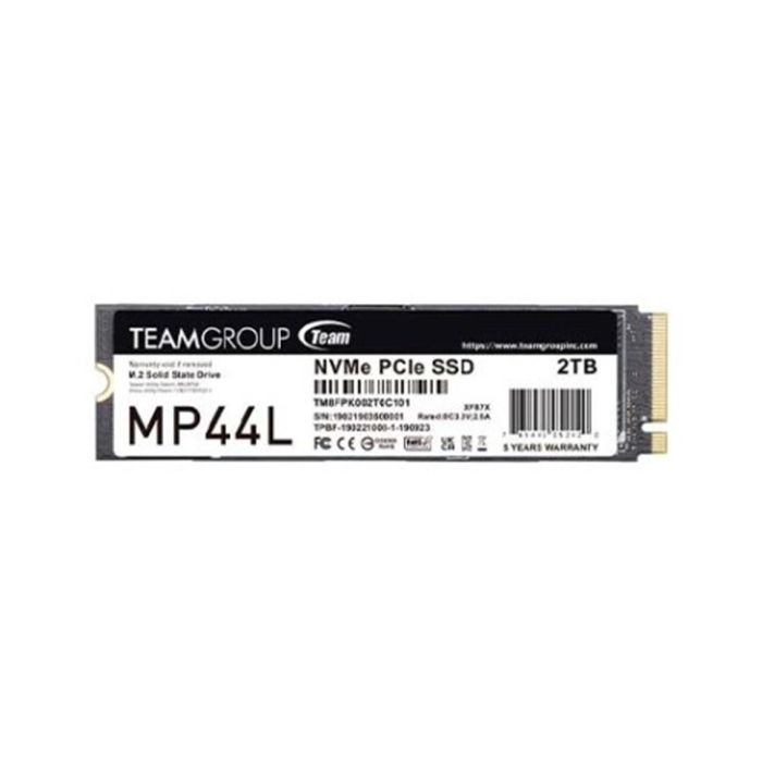 Teamgroup MP44L 2280 Disco Duro SSD M.2 2TB PCIe 4 con Disipador, Lectura 4800MB/s, Escritura 4400MB/s Teamgroup MP44L 2280 Disco Duro SSD M.2 2TB PCIe 4 con Disipador, Lectura 4800MB/s, Escritura 4400MB/s