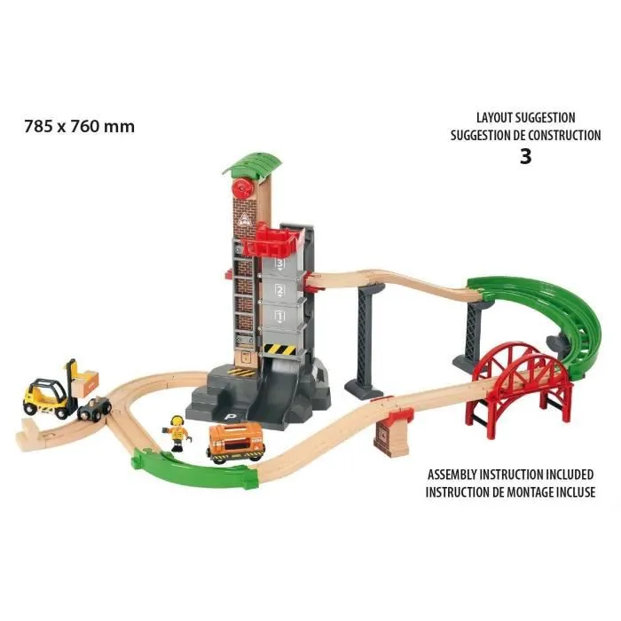 Brio World 33887 Plataforma Multimodal Grand Circuit - Circuito de Trenes de Madera - Caja 32 Piezas - A Partir de 3 Años 4