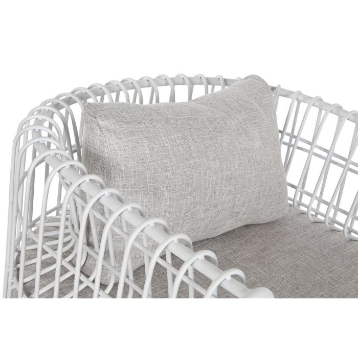 Butaca Home ESPRIT Blanco Metal 76 x 66 x 65 cm 6