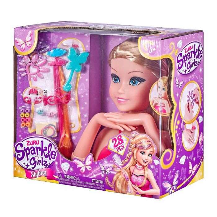 Muñeca para Peinar Sparkle Girlz Busto