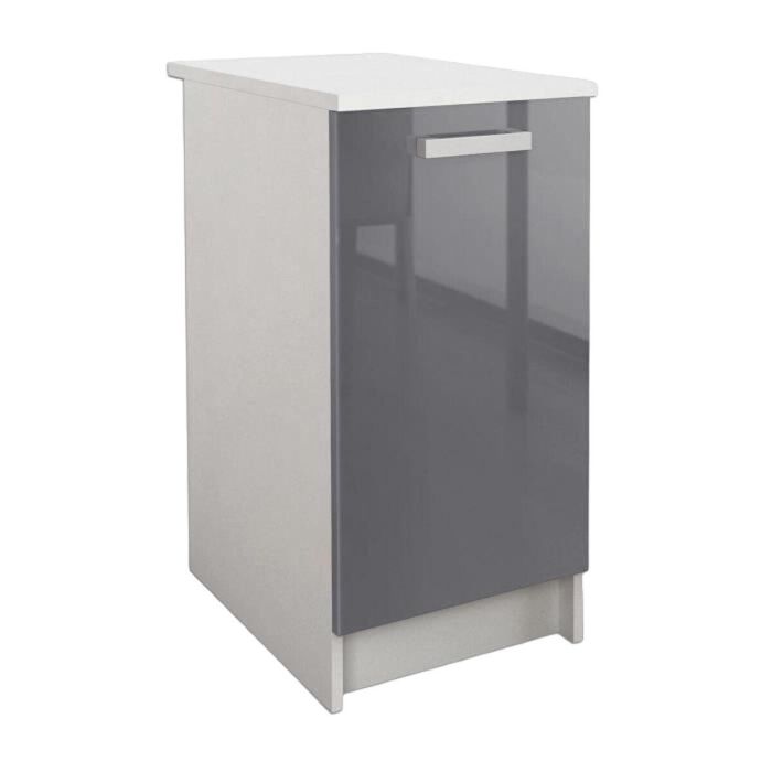 START Mueble bajo de cocina L 40 cm - Gris brillante