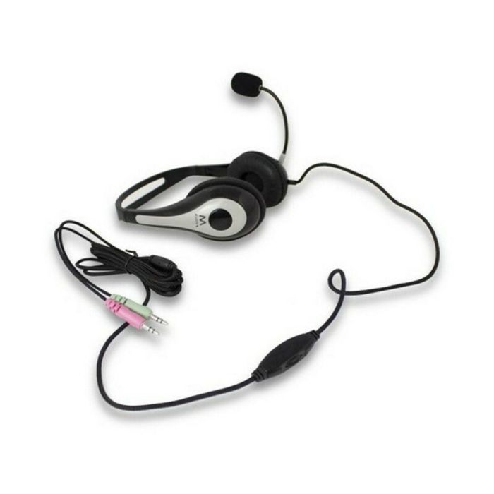 Auriculares con Micrófono Ewent EW3562 Negro Negro/Plateado