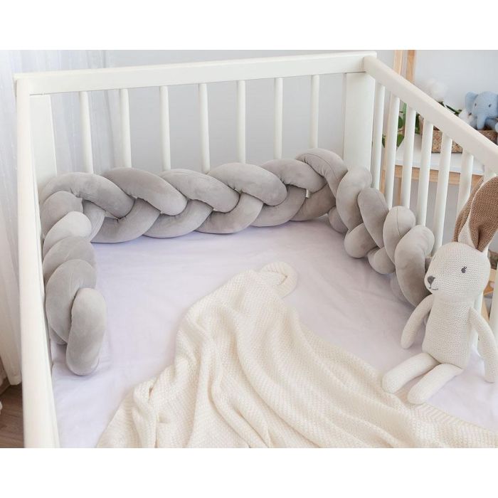 Protector Cuna 150x14x10 cm Gris 1 Protector Cuna 150x14x10 cm Gris 1
