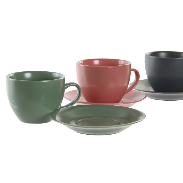 DKD Home Decor Lianfeng 21 Set de 6 Tazas de Café Scandi de Gres 150ml Verde, Rosa, Gris Oscuro Apto Microondas y Lavavajillas 3 DKD Home Decor Lianfeng 21 Set de 6 Tazas de Café Scandi de Gres 150ml Verde, Rosa, Gris Oscuro Apto Microondas y Lavavajillas 3