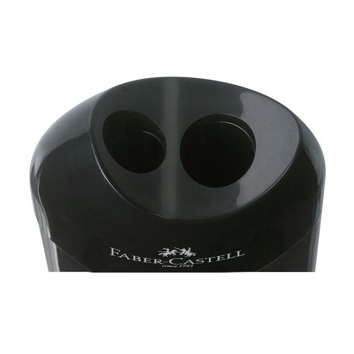 Faber Castell Sacapuntas Doble Negro para lápices Standard y Jumbo 2 Faber Castell Sacapuntas Doble Negro para lápices Standard y Jumbo 2
