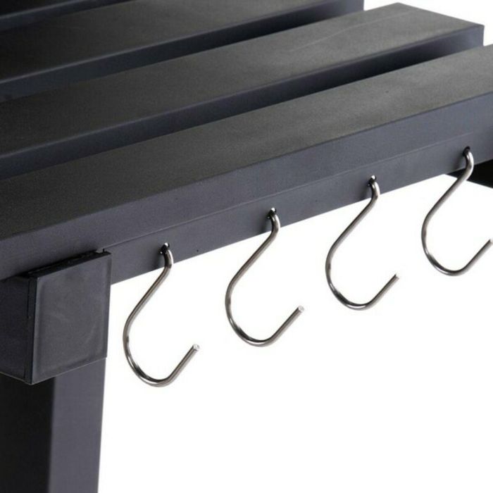 Barbacoa de Carbón con Tapa y Ruedas DKD Home Decor Negro Metal Acero 140 x 60 x 108 cm (140 x 60 x 108 cm) 1