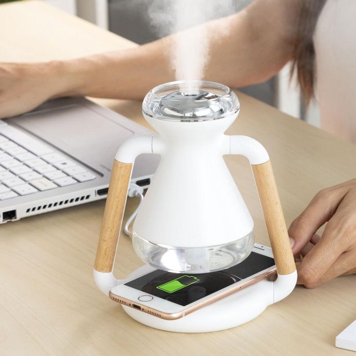 Humidificador Difusor de Aromas y Cargador Inalámbrico 3 en 1 Misvolt InnovaGoods 0 Humidificador Difusor de Aromas y Cargador Inalámbrico 3 en 1 Misvolt InnovaGoods 0