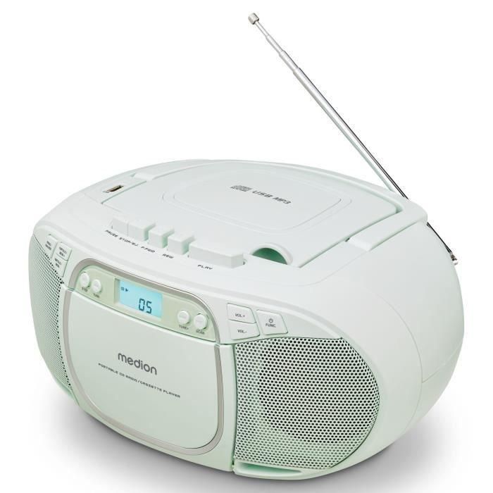 Medion MED4061275227499 Radio CD FM, 2x2.2W RMS, Verde 2