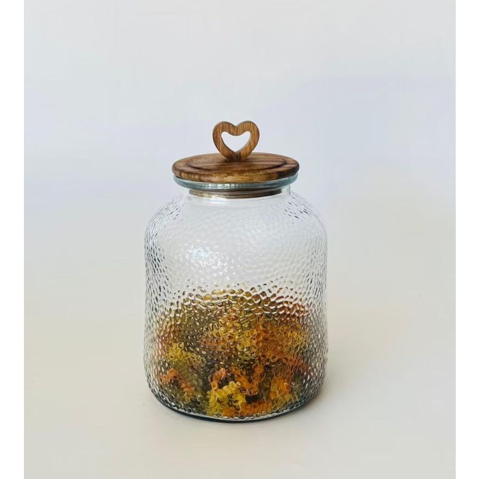 Bote Basicos DKD Home Decor Transparente Natural 17.3 x 24.5 x 17.3 cm (4 Unidades) 1