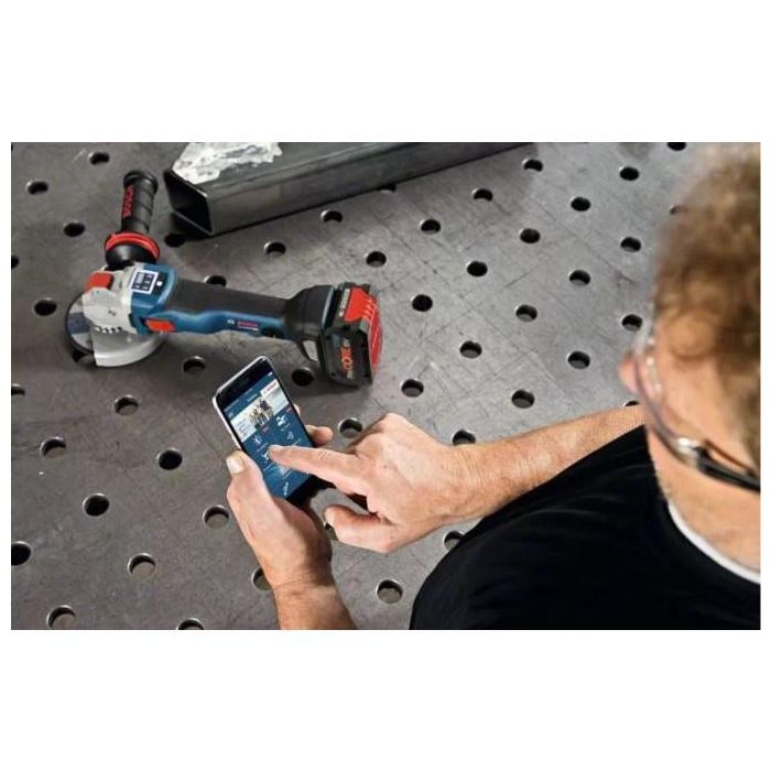 Bosch Professional GWX 18V-10 SC 06017B0400 Amoladora Angular X-LOCK 125mm 18V sin Escobillas 1000W Equivalente Solo L-BOXX 2