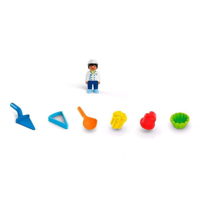 PLAYMOBIL Junior 72005 Panadería de Arena, Juego de Moldes y Utensilios para Playa, Juguete para Niños +12 Meses 2