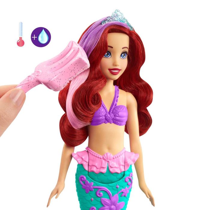 Muñeca Ariel Cambia De Color Hlw00 Disney Princess 3