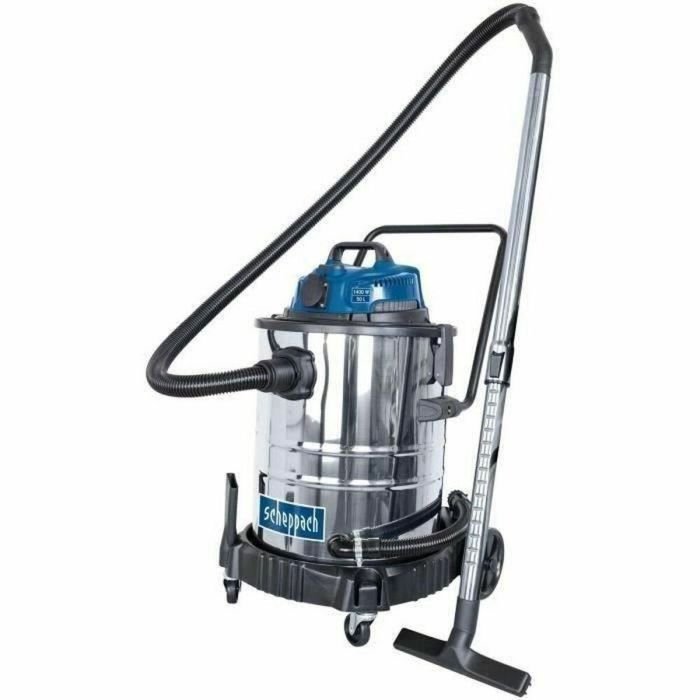 Scheppach ASP50-ES Aspirador en seco y húmedo 50L 1400W, enchufe síncrono 2000W, tanque acero, kit accesorios 0 Scheppach ASP50-ES Aspirador en seco y húmedo 50L 1400W, enchufe síncrono 2000W, tanque acero, kit accesorios 0