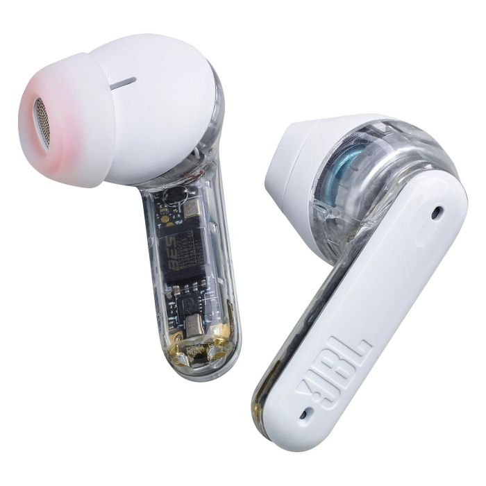 JBL Tune Flex True Wireless Auriculares Intrauditivos con Cancelación Activa de Ruido (ANC), Bluetooth 5.2, IPX4, Blanco Fantasma