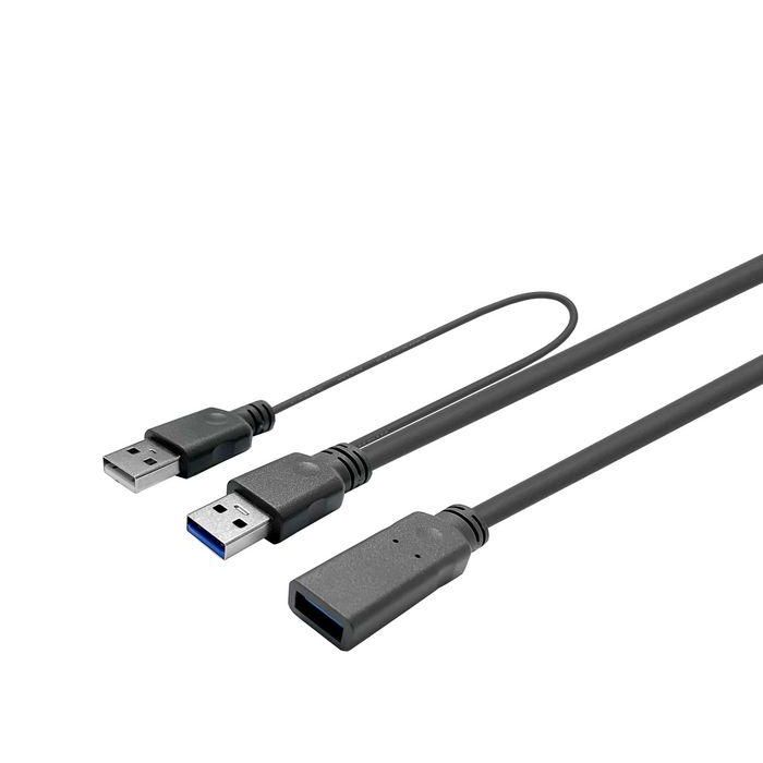 Vivolink Cable USB 3.0 Activo de Cobre 12.5m para Instalación Profesional Ultra Flexible Compatible con USB 2.0