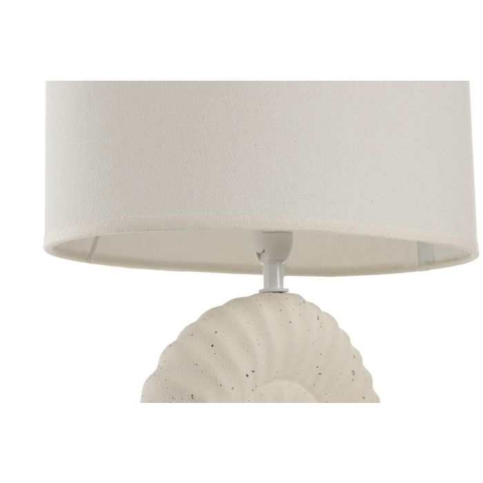 DKD Home Decor Lampara Sobremesa Mediterraneo Crudo Blanco 21 x 37 x 31 cm 1