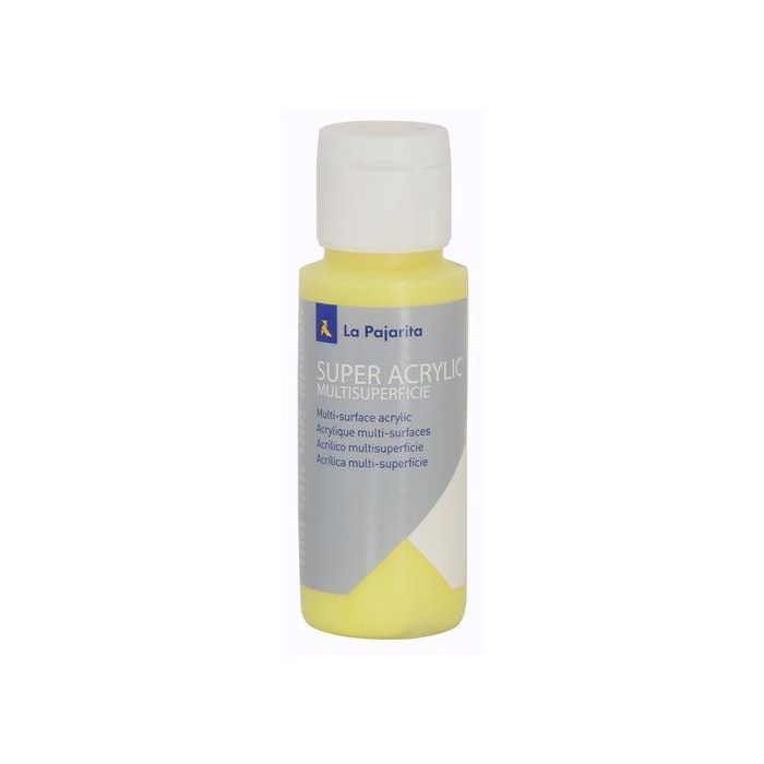 Pintura Acrilica La Pajarita 60 Ml (Bote) Amarillo Limon A-03 6 unidades