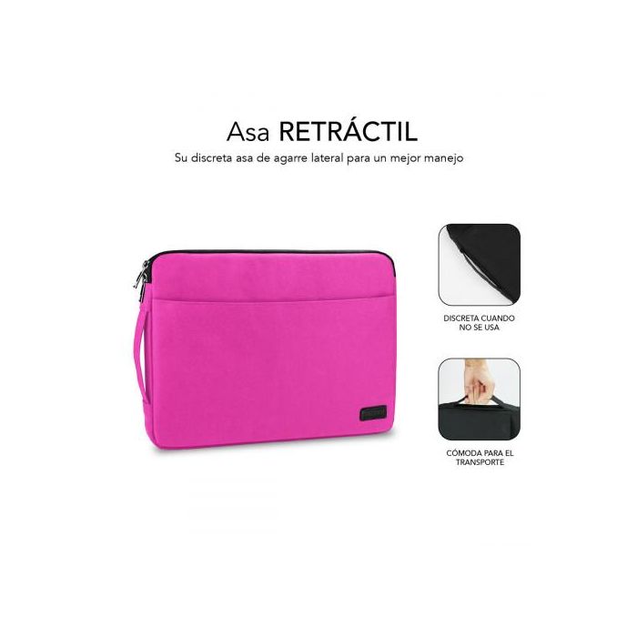 SUBBLIM Maletin Funda Ordenador Urban Laptop Sleeve 15,6" Pink 2 SUBBLIM Maletin Funda Ordenador Urban Laptop Sleeve 15,6" Pink 2