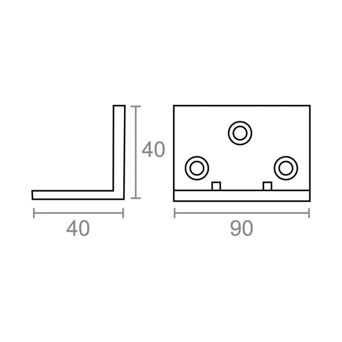 Angulo refuerzo an09 zincado 40 x 40 x 90 mm 1 Angulo refuerzo an09 zincado 40 x 40 x 90 mm 1