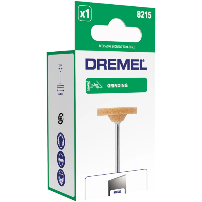 Dremel 8215 Muela Abrasiva Óxido de Aluminio para Metales, Fundición, Soldaduras, Remaches, Óxido, Afilar, Desbarbar y Esmerilar 1 Dremel 8215 Muela Abrasiva Óxido de Aluminio para Metales, Fundición, Soldaduras, Remaches, Óxido, Afilar, Desbarbar y Esmerilar 1