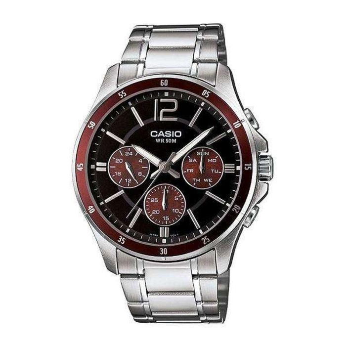 Reloj Hombre Casio MULTIFUNCTION CALENDAR - BLACK & BORDEAUX (Ø 43,5 mm)