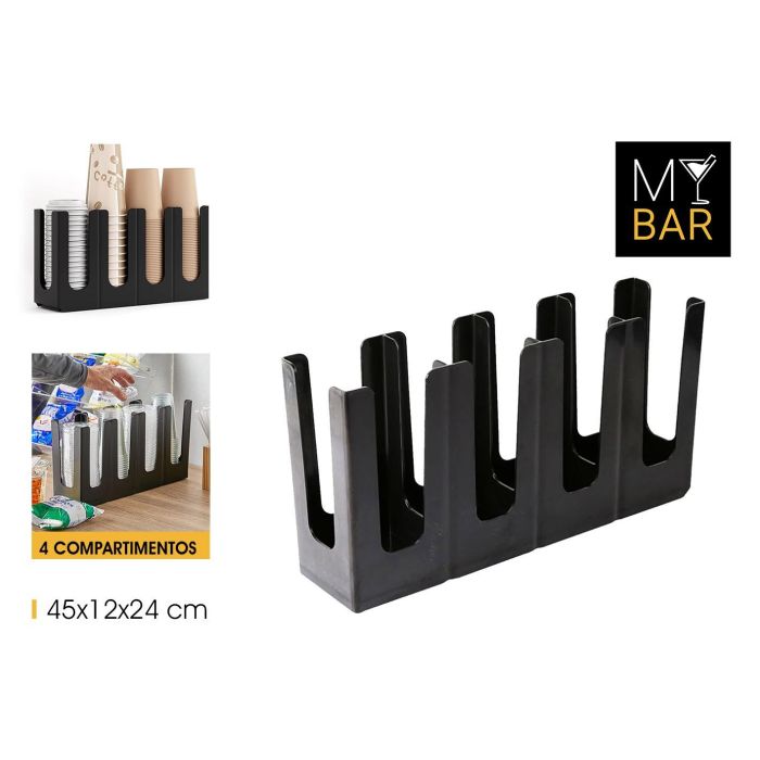 Organizador de Vasos y Tapas My Bar - 4 Secciones (8 Unidades) Organizador de Vasos y Tapas My Bar - 4 Secciones (8 Unidades)