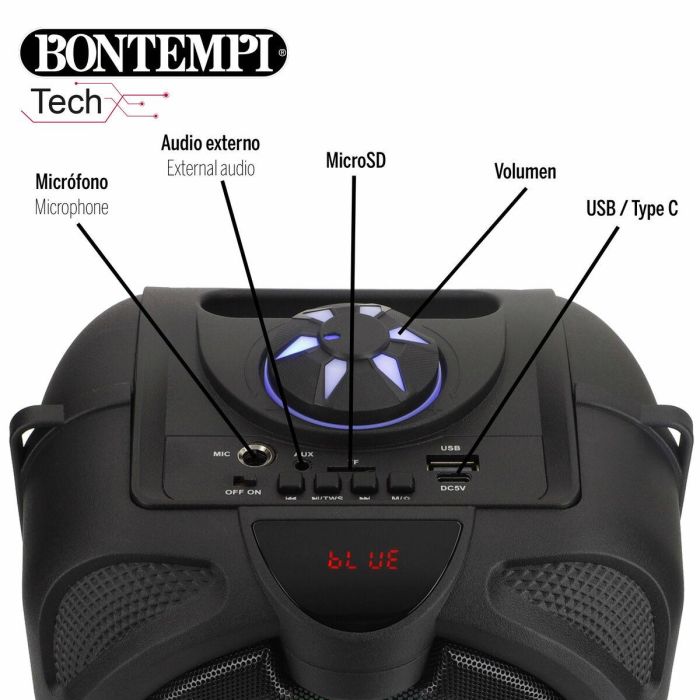 Altavoz con Micrófono Karaoke Bontempi 4 Unidades 1 Altavoz con Micrófono Karaoke Bontempi 4 Unidades 1