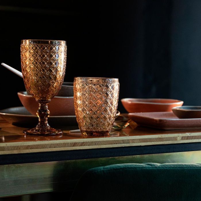 Bidasoa Set de 6 Copas de Vidrio Modelo Gio de 30 cL, con Diseño en Relieve, Duraderas, aptas para Lavavajillas y Libres de Plomo y Cadmio 2
