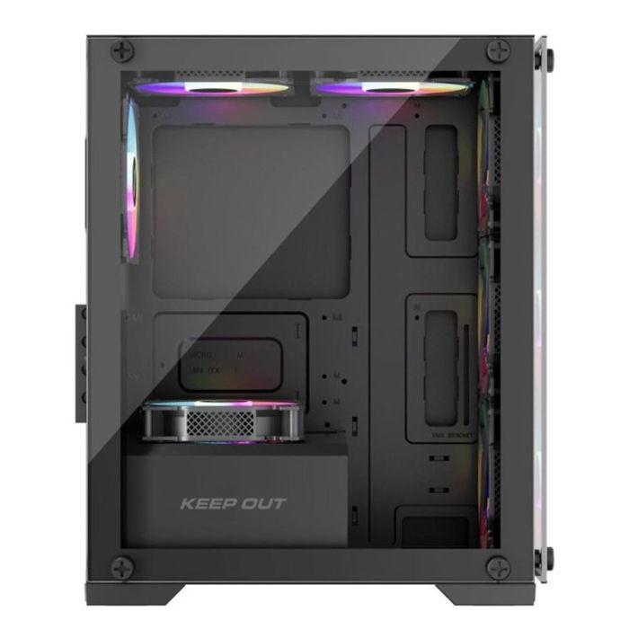 Keep Out XC-201 Caja PC Gaming Micro-ATX/ITX Vidrio Templado ARGB Negro para e-sports, max. GPU 310mm 1 Keep Out XC-201 Caja PC Gaming Micro-ATX/ITX Vidrio Templado ARGB Negro para e-sports, max. GPU 310mm 1