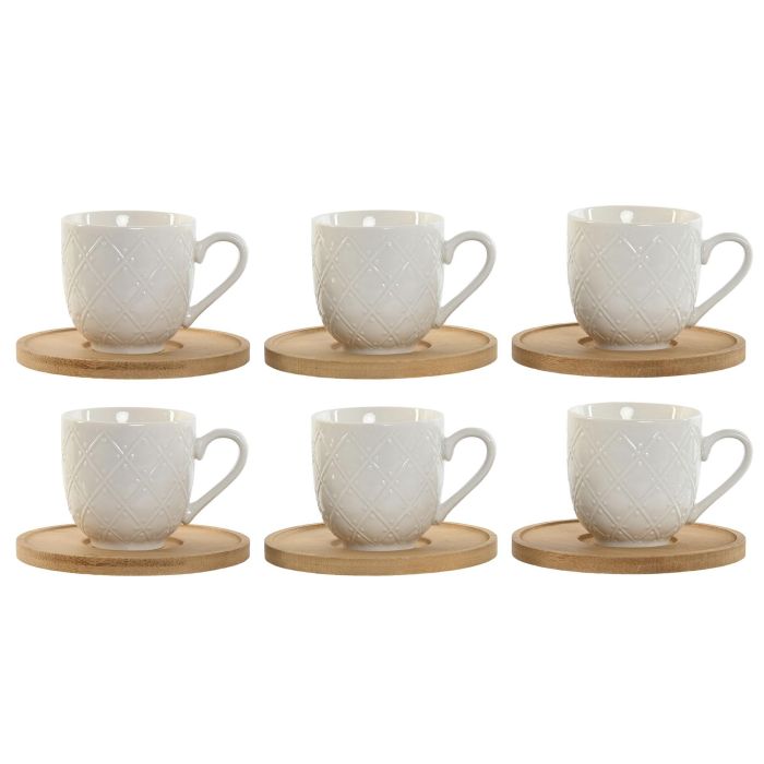 Cafe Basicos DKD Home Decor Blanco 5.8 x 6 x 8.4 cm Set de 6