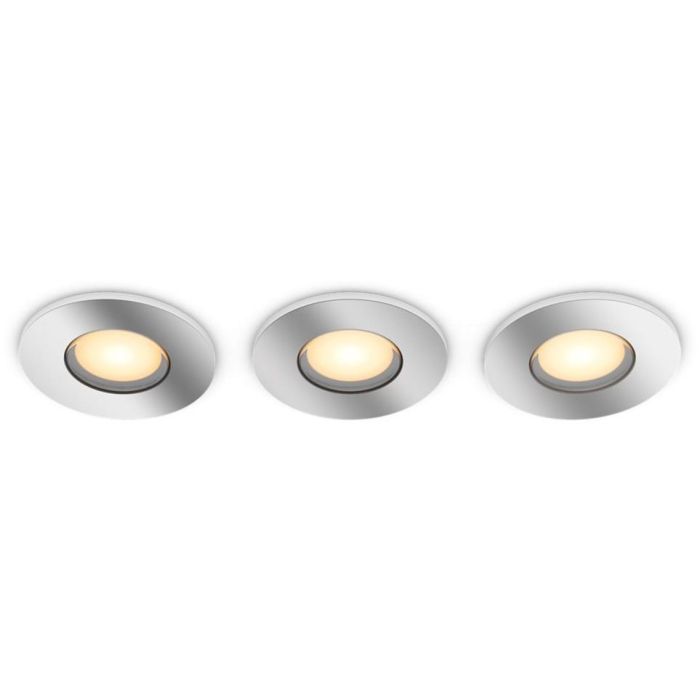 Philips Hue White Amb. Adore Einbausp rund silber 3x350lm DS 0 Philips Hue White Amb. Adore Einbausp rund silber 3x350lm DS 0