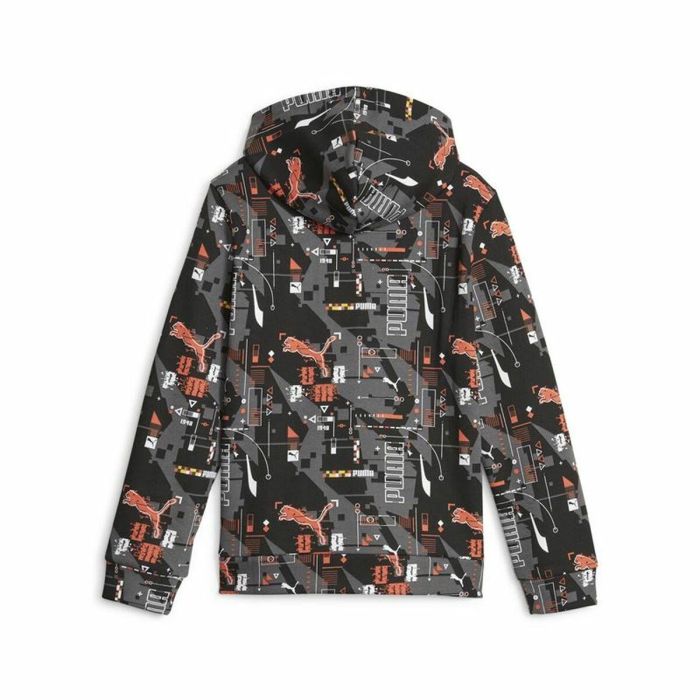 Sudadera con Capucha Niño Puma Ess+ Futureverse Aop Negro 1 Sudadera con Capucha Niño Puma Ess+ Futureverse Aop Negro 1