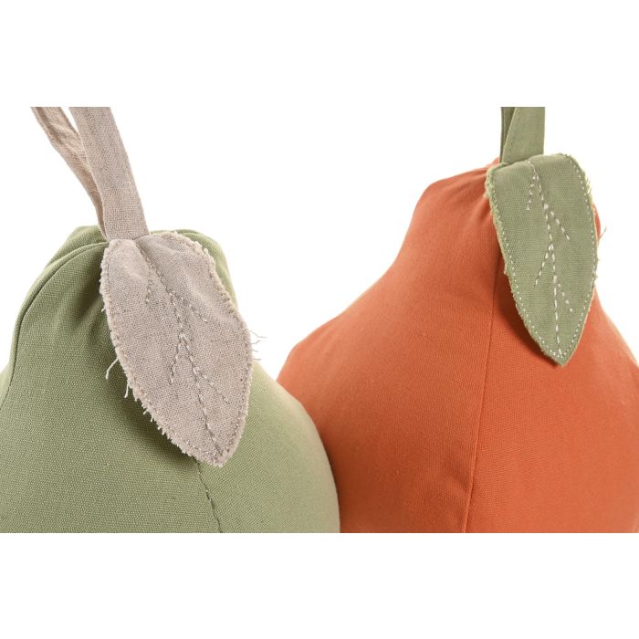 Sujetapuertas Shabby DKD Home Decor Naranja Verde 16 x 18 x 17 cm (6 Unidades) 1