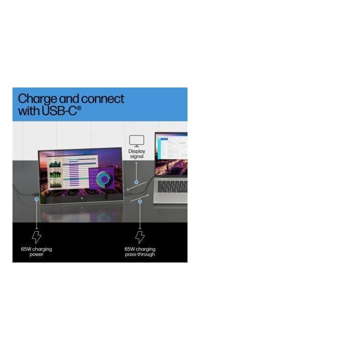HP E14 G4 Monitor Portátil - Pantalla Brillante para Trabajar en Cualquier Lugar, Conexión USB-C HP E14 G4 Monitor Portátil - Pantalla Brillante para Trabajar en Cualquier Lugar, Conexión USB-C