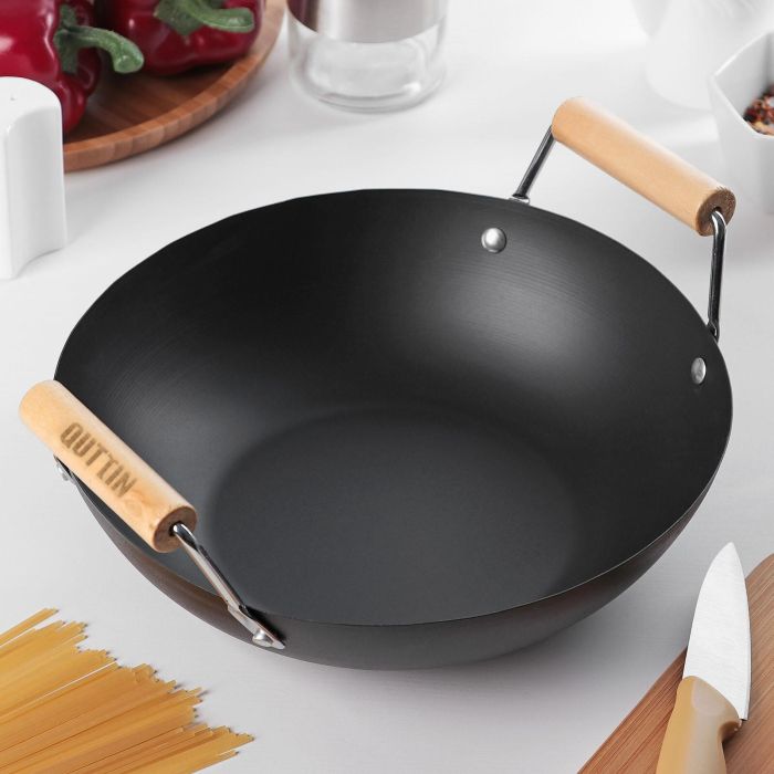 Sartén Wok Inde 30 cm con 2 asas de madera (6 Unidades) 1 Sartén Wok Inde 30 cm con 2 asas de madera (6 Unidades) 1