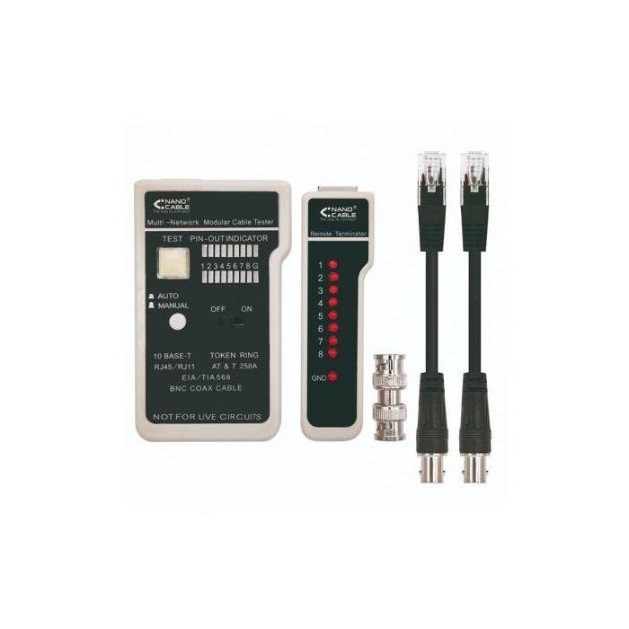 Tester Nanocable 10.31.0303 para RJ11-RJ12-RJ45 Tester Nanocable 10.31.0303 para RJ11-RJ12-RJ45
