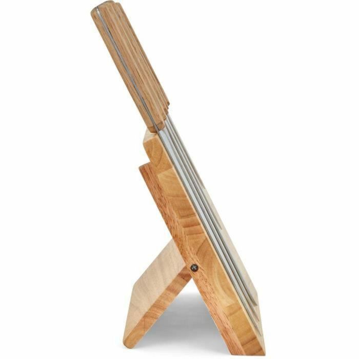 LIVOO MEC136 Juego de 5 cuchillos con soporte magnético, hoja de acero inoxidable, tamaño de 20 a 32,5 cm 5
